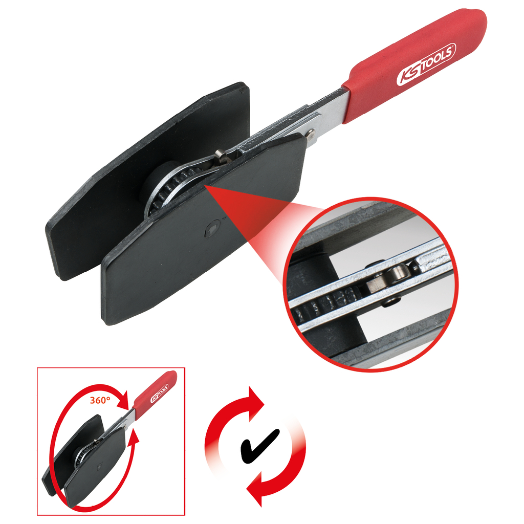 Spärr-bromskolvsåterställare. omkopplingsbar