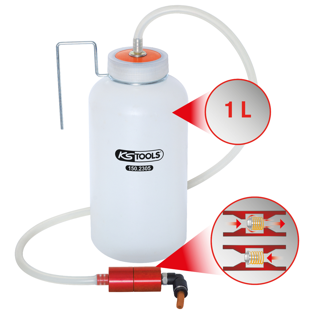 Enmans-bromsluftare med uppsamlingsflaska