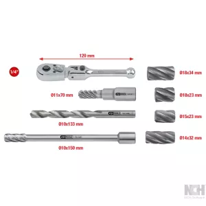 1/4" MASTER ABS-sensorer-brotsch-sats. 8-delar