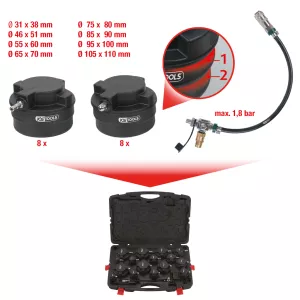 Turboladdare laddningsluft-system-testlåda-sats. 17-delar