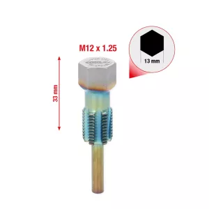 Gängskärare med styrstift för temperaturgivare. M12x1.25