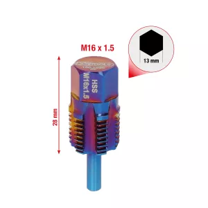 Gängskärare med styrstift för temperaturgivare. M16x1.5