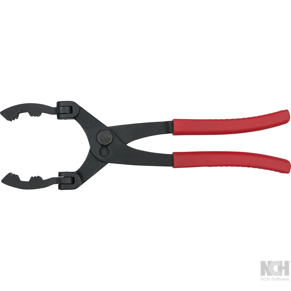 Universal bränslefilter-tång med vinkelställbara spännbackar