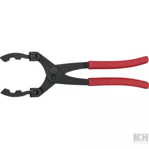 Universal bränslefilter-tång med vinkelställbara spännbackar