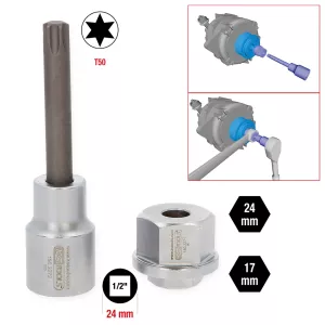 Verktygsats för ribbad rem. 2-delar