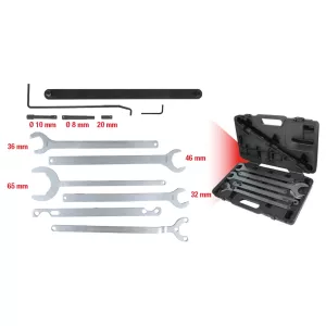 Fläkt-nav-nyckel-sats. 12-delar