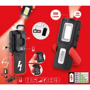 Mobil verkstadshandlampa. vikbar. 500 lumen