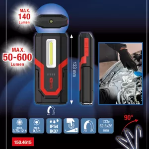 eQi UltimateBEAM handlampa kompakt 600 lumen