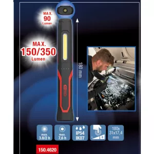 eQi UltimateBEAM handlampa slim 350 lumen