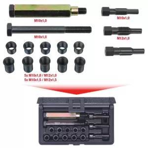 THREADfix reparationssats M10x1 glödstift. 15-delar