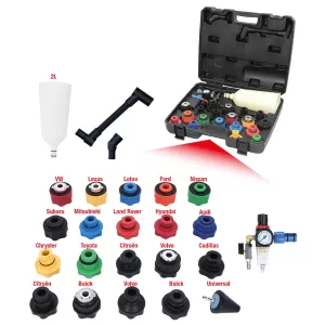 MASTER Oljepåfyllningstratt-sats med vridbar vinkelarm. 24-delar