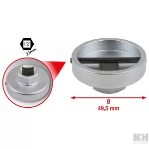 1/2" Oljefilternyckel. SW 49.5 mm