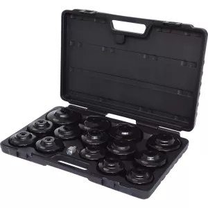 3/8" oljefilternyckelsats. 15-delar