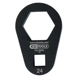 3/8" insticksringnyckel extra platt. 24 mm