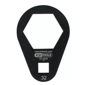 3/8" insticksringnyckel extra platt. 32 mm