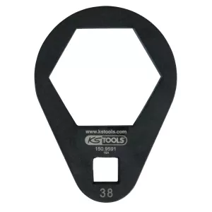 3/8" insticksringnyckel extra platt. 38 mm