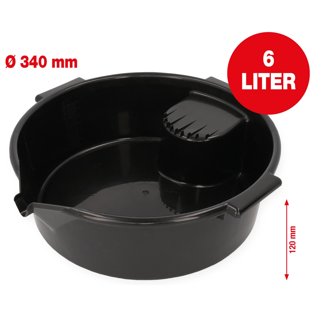 Uppsamlingstråg 6 liter. Ø 340 mm