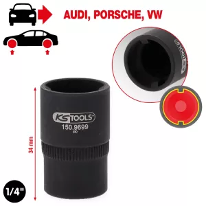 Specialhylsa för resttrycksventil på luftfjädring