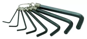 insex vinkelstiftnyckel på ring. 8-delar. 2-10mm