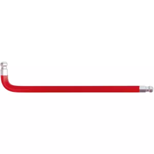 Insexkant-vinkelstiftsnyckel med dubbelt kulhuvud. XL. 10.0 mm. röd