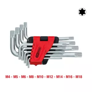 RIBE®-vinkelstiftnyckel-sats. kort. 9-delar