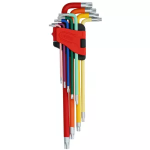 Torx-vinkelstiftsnyckel-sats. 9-delar