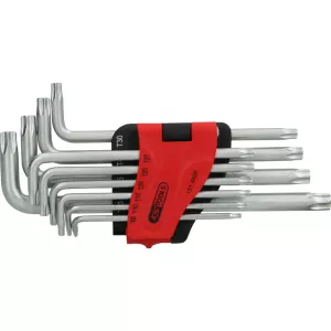 Torxvinkelstiftnyckel med hål. lång. 10 delar. TB8-TB50