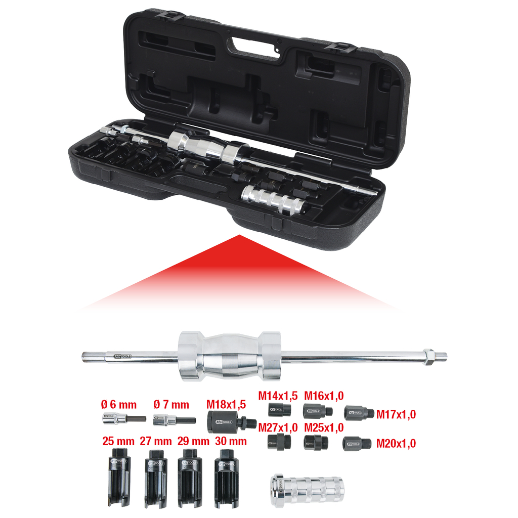 Universal Injektor-utdragare-sats. 14-delar