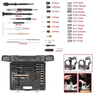 Master Injektorer-tätningssits-rengöring-sats. 40-delar