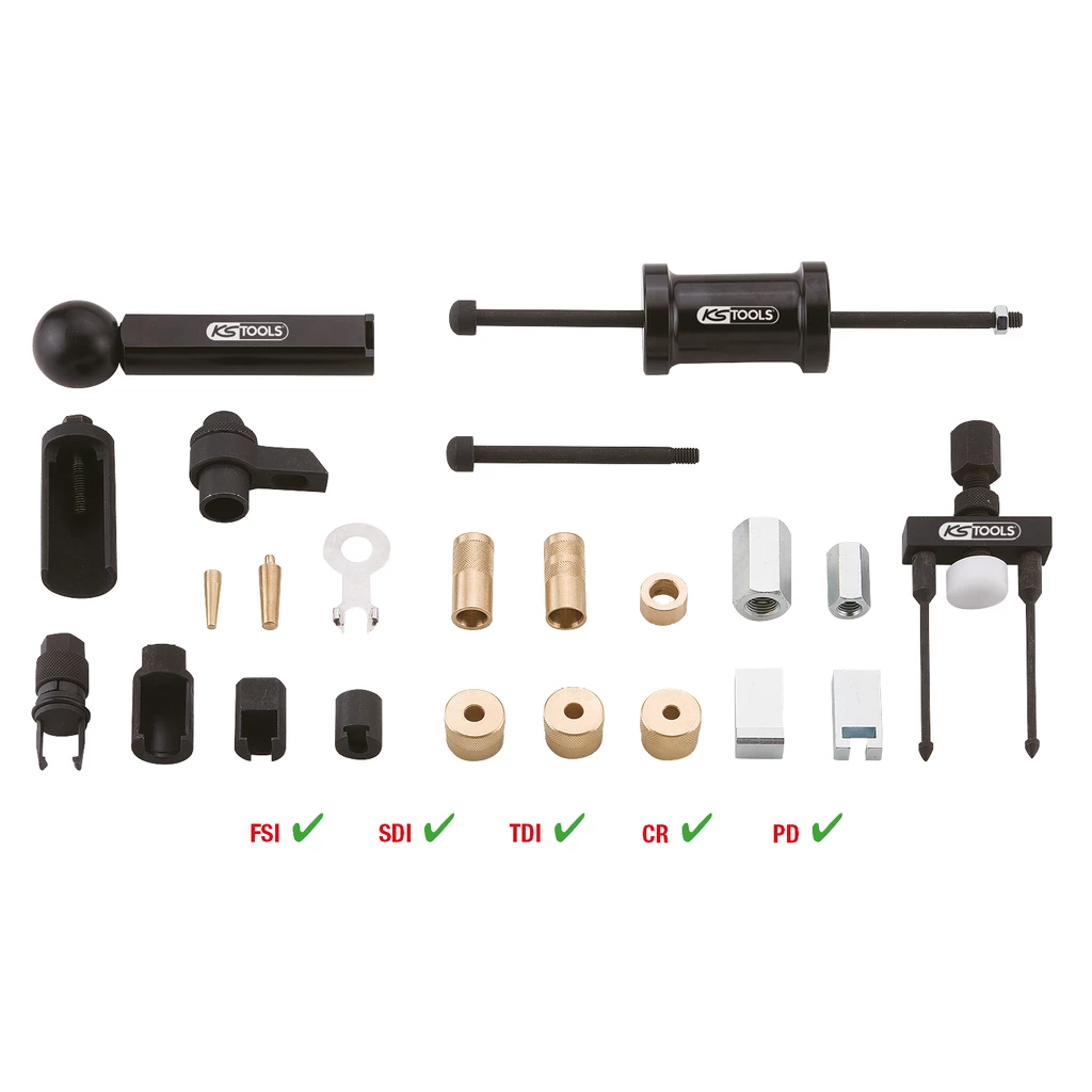 Injektor-munstycken-avdragare-sats för VAG. 24-delar
