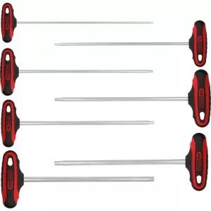 ERGOTORQUEplus® T-handtag RIBE vinkelstiftnyckel-sats. 7-delar. M4 - M10