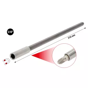 1/4" Bithållare. 210 mm