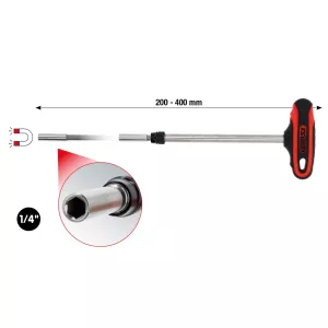 1/4" teleskopbitshållare med T-handtag