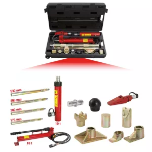 hydraulisk riktverktygssats för nyttofordon 10t. 17-delar