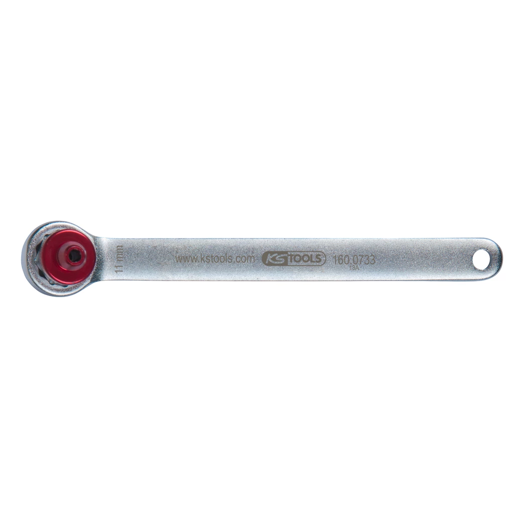 Broms-avluftningsnyckel. extra kort. 11 mm. röd