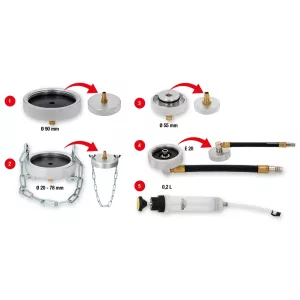 Adaptersats för bromsluftning. 5 delar