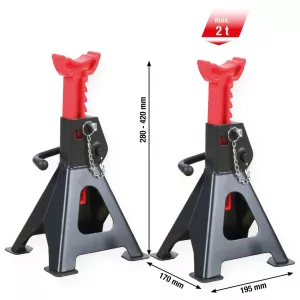 performance Pallbock i stål med snabbjustering 2000 kg. i par