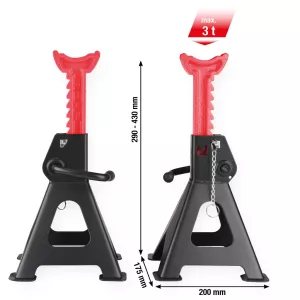 performance Pallbock i stål med snabbjustering 3000 kg. i par
