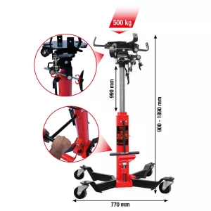 performance Hydraulisk domkraft med bord. 500 kg