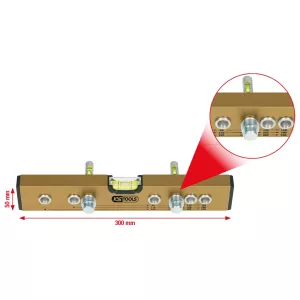 Normavståndsvattenpass / montering-anslutningstolk. 300 mm