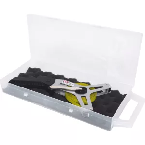 okapslat måttband. med gult stålband. 20m