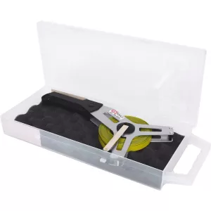 okapslat måttband. med gult stålband. 30m