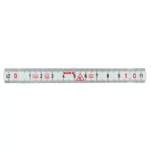 Plast-ledmåttstock. vit. 1m