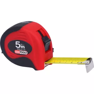 Måttband med spärr. svart-rött. 5 m. 25mm