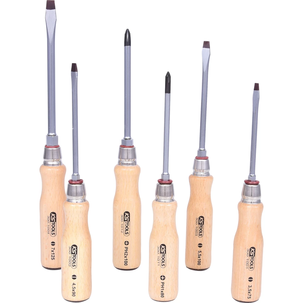 ERGOTORQUE WOOD skruvmejselsats. 6-delar