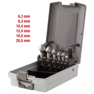 HSS-G Co 5 konisk försänkarsats i plastkassett 6-delar