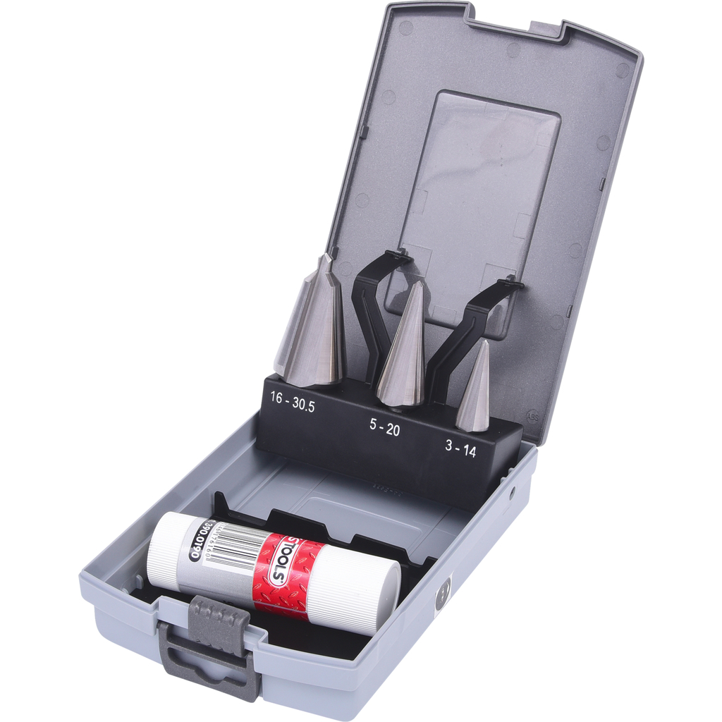 HSS Co plåtborrsats i plastkassett 4-delar