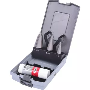 HSS Co plåtborrsats i plastkassett 4-delar