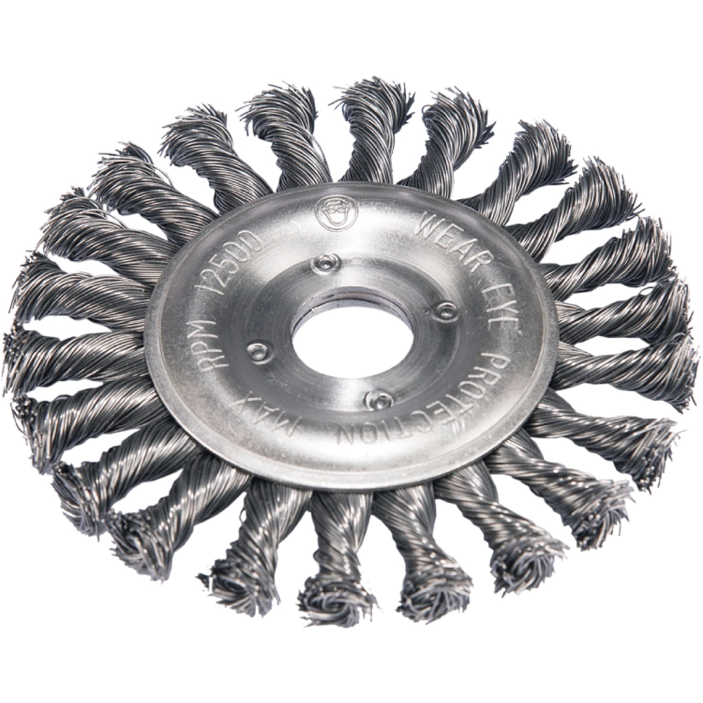 rostfri ståltrådsrundborste 0.5mm. Ø 115mm