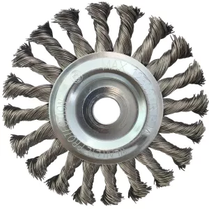 rostfri ståltrådsrundborste 0.5mm. Ø 125mm